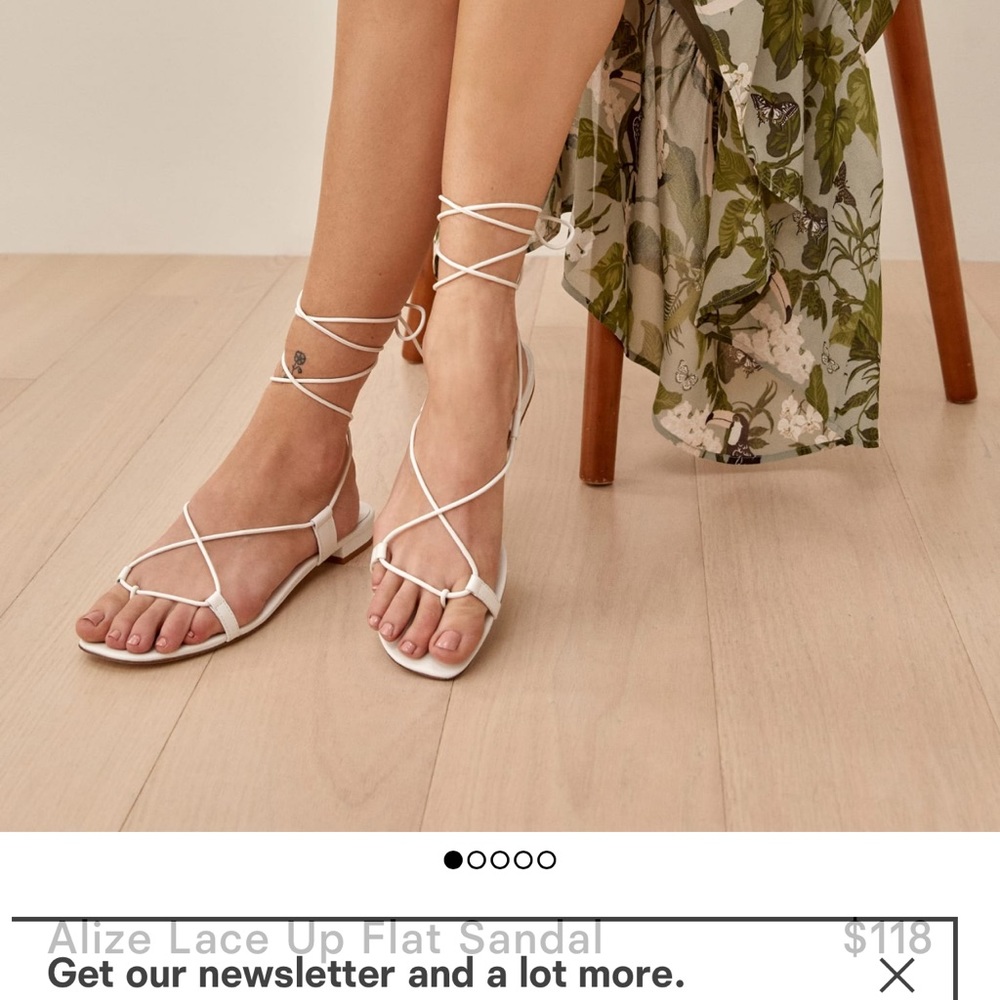 Reformation lace up sandals